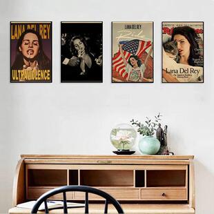 Retro Paper Kraft Lana Prints Del Singer Poster Post Rey