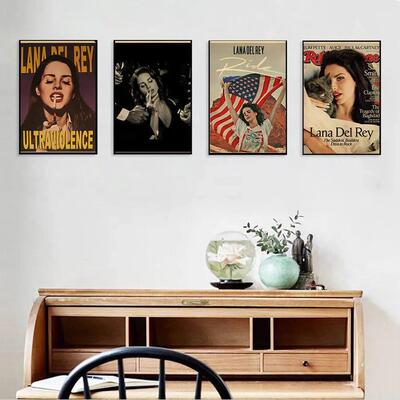 Retro Kraft Paper Prints Singer Lana Del Rey Poster HD Post