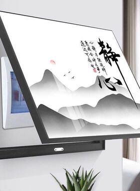 新中式静心电表箱装饰画 画新款文字遮挡配电箱电源电闸开 关盒挂