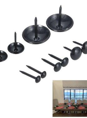 200/100pcs Black Upholstery Nails Round Head Metal Pushpins
