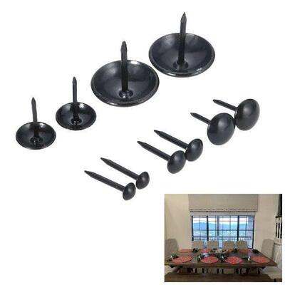 200/100pcs Black Upholstery Nails Round Head Metal Pushpins