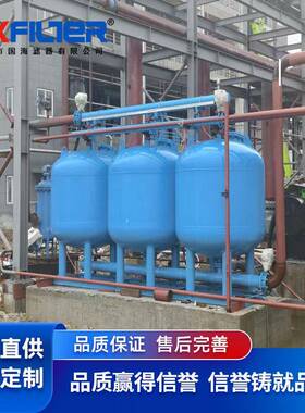国海滤器浅层砂过滤器碳钢200m³/h工业循环水河水除浊过滤