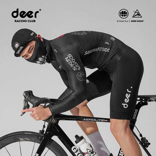 deer小鹿×Sakun联名骑行服公路车男长袖夏自行车服上衣速干短袖