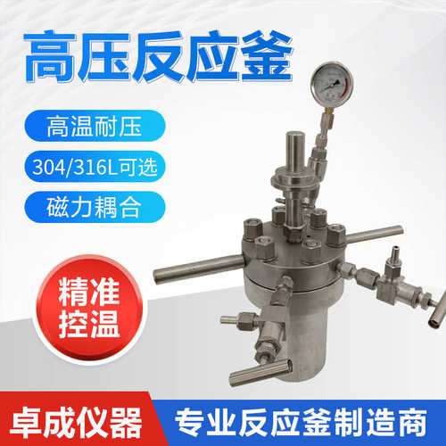 郑州卓成厂家直销现货速发TGYF型台式磁力耦合搅拌不锈钢反应釜