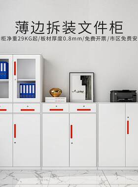 文档柜单门窄柜文件资料柜凭证柜带锁抽屉储物书柜钢制收纳更衣柜