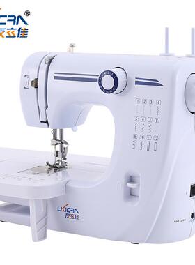电商热销608A缝纫机升级版12线迹电动家用迷你双针多功能缝纫机