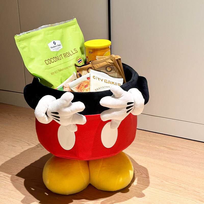 米奇零食收纳筐客厅卧室家用宿舍杂物收纳整理盒可爱玩偶玄关摆件