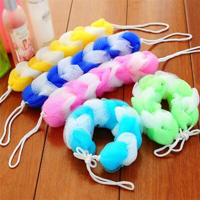 Bath loofah, exfoliating washcloth, back scrubber, long bath