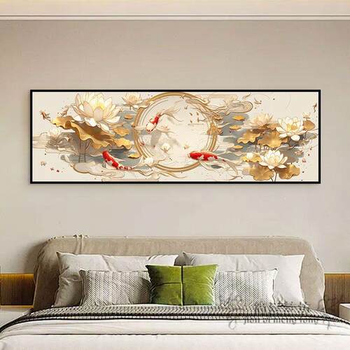 锦鲤巨富十字绣2025新线绣客厅中国风自绣卧室床边DIY全钻石画