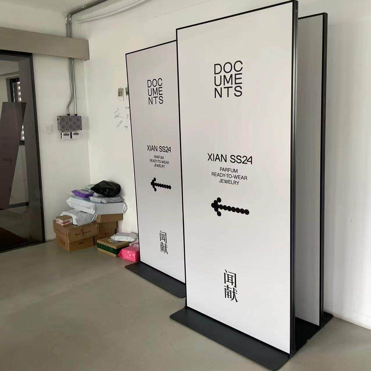 丽屏展架立式落地式广告牌活动海报框kt板防风户外门型展示架子