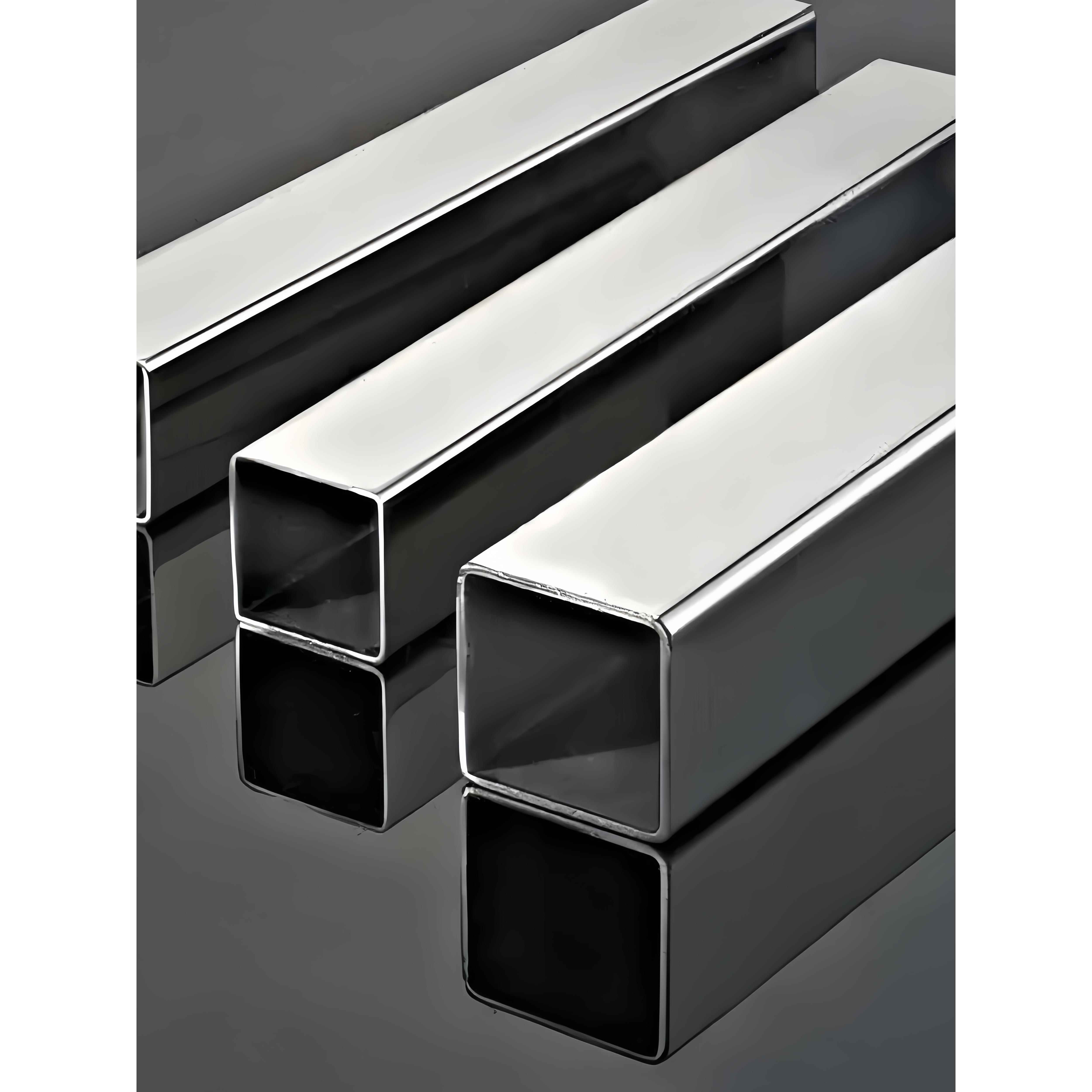 201 304 316不锈钢方管 装饰四方管 光面矩形管抛光有缝扁管6米长