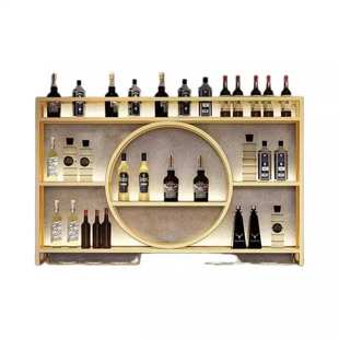 红酒简约家用葡萄酒架 铁艺吧台酒架挂墙酒柜置物架墙上餐厅壁挂式