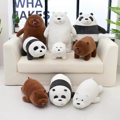 we bare bear doll naked bear stuffed toy polar bear hug pill