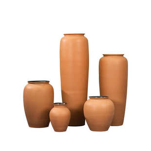 手工制作景德镇陶瓷花瓶四件套落地大花瓶 简约大号陶瓷花瓶摆件