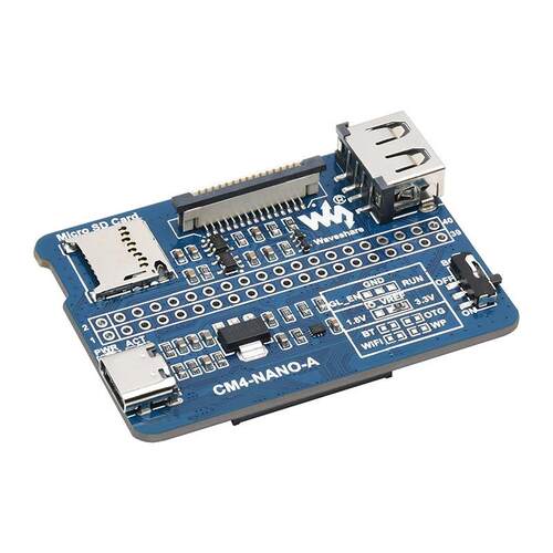 微雪 Compute Module 4 底板 树莓派CM4超迷你扩展板A型 CM4大小