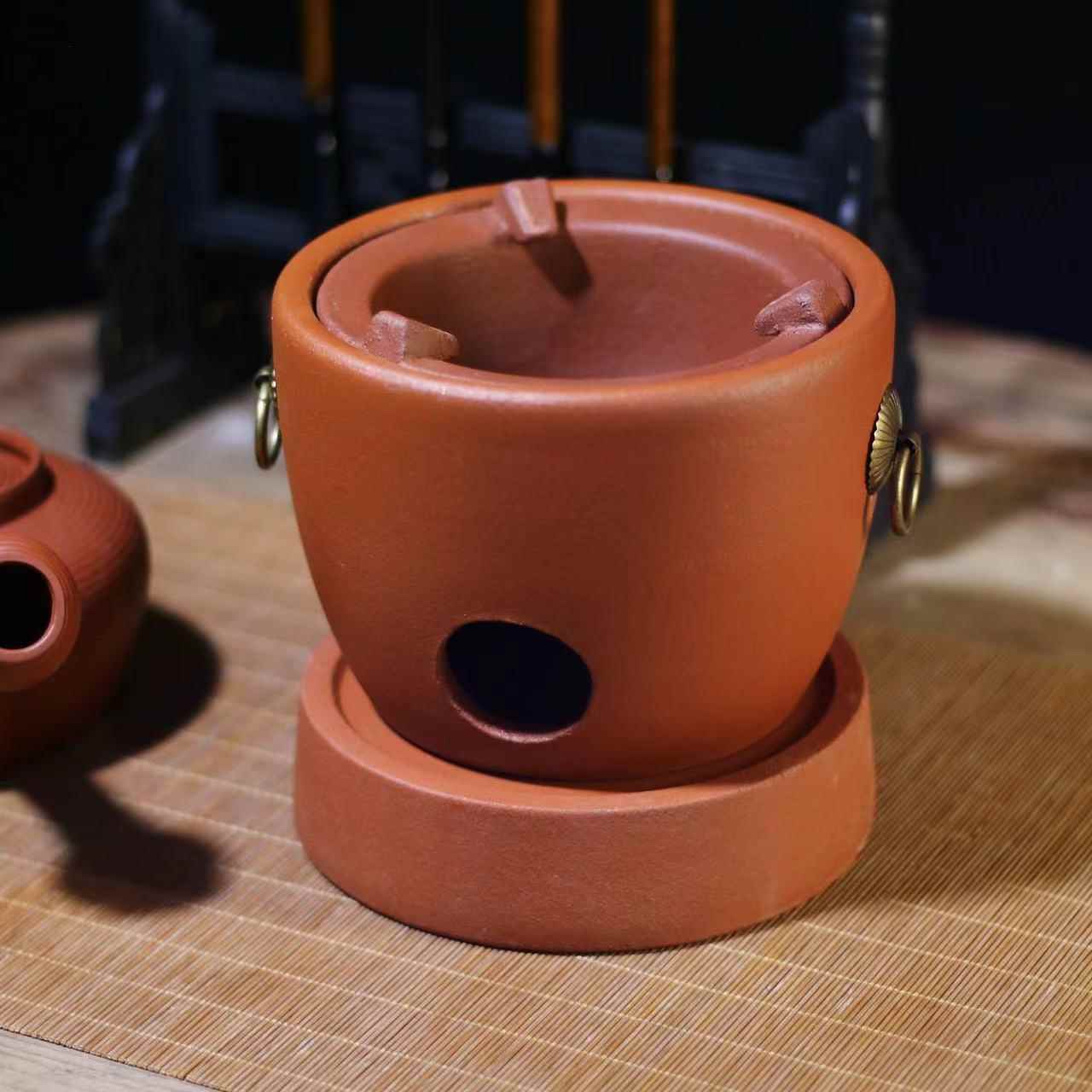 陶潮烧水炭炉垫红泥小火炉木炭茶炉隔热垫茶壶垫壶托碳炉风炉底座