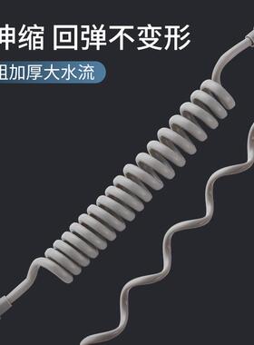 新款直销跨境包邮黑色马桶伴侣浴室花洒伸缩弹簧软管喷枪冷热电话