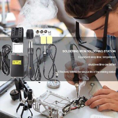 2-in-1 SMD Rework Soldering Station Temperature Adjustable