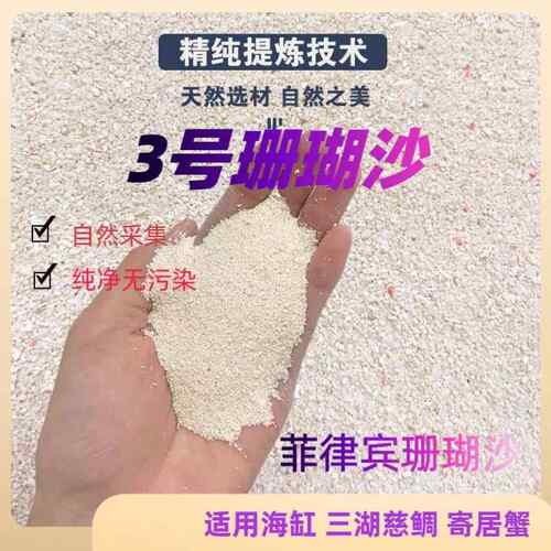 优质菲律宾沙寄居蟹免洗底沙鱼缸珊瑚沙贝壳沙海缸三湖小丑鱼沙
