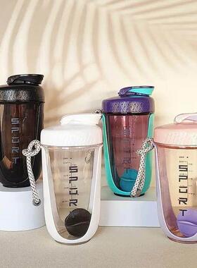 600ML Blender Shaker Bottle with Plastic Whisk Ball BPA Free