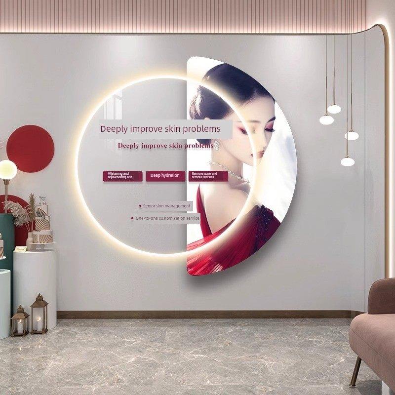 美容院墙面装饰画网红高端皮肤管理会所挂画健康中心宣传海报壁灯