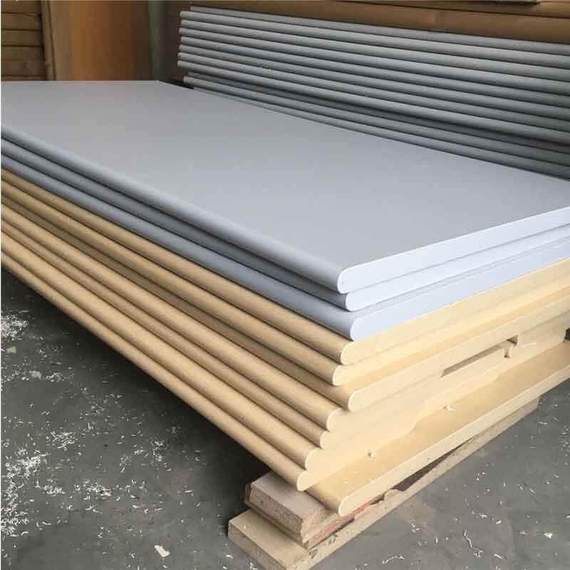 订做957鸭嘴防火板三聚氰胺办公桌面板4面人位餐桌防边火板台批