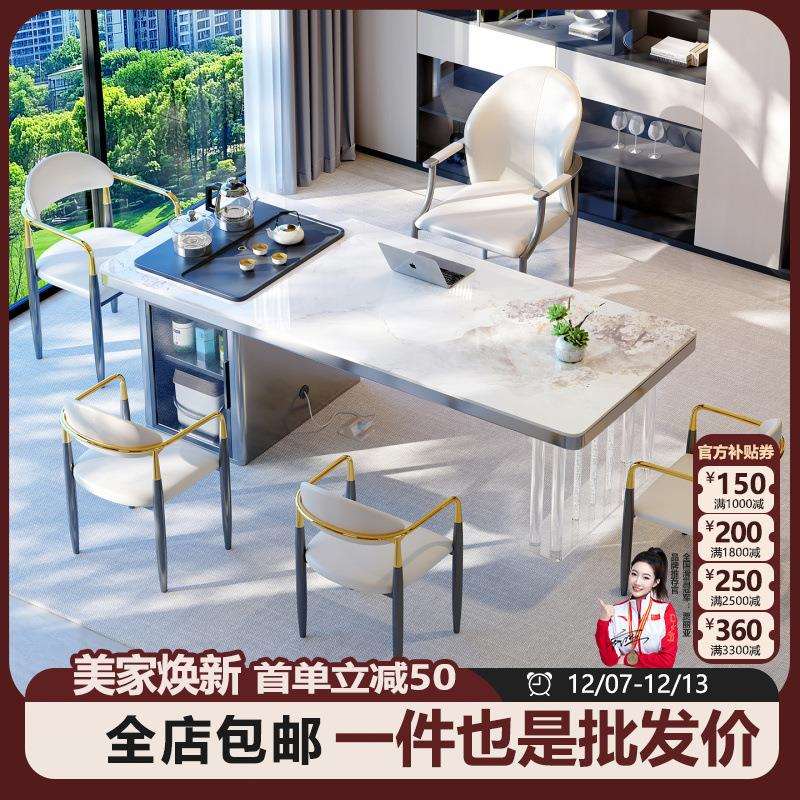 2025新款高端小型家用阳台茶桌烧水壶一体嵌入式茶具一整套泡茶台