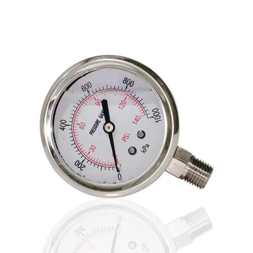 供全不锈钢压力表耐震充油压力表径向立装YNBF60 1000kPa 1/4NPT