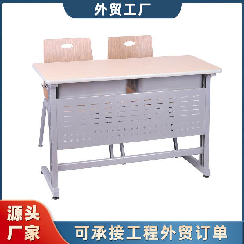 双人课桌椅学校学习桌学生辅导班培训班大学教室高中生写字桌