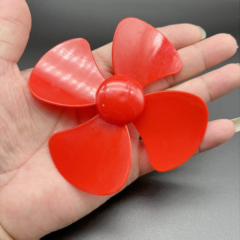 包邮风扇叶4叶100mm微型电机风叶手工风扇工地风扇帽增程器小叶片