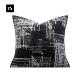 柏洛斯简约黑白羊渐变色客厅样板间酒店毛沙发抱枕方形靠垫套腰枕