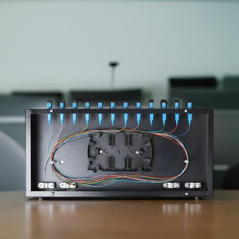 12芯sc光纤终端盒24口光缆配线架尾纤熔接盒ODF接续盒满配机架式