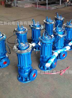 广州蓝林WQ铸铁污水泵三相排污泵 工程应急2寸3寸4寸6寸潜水泵