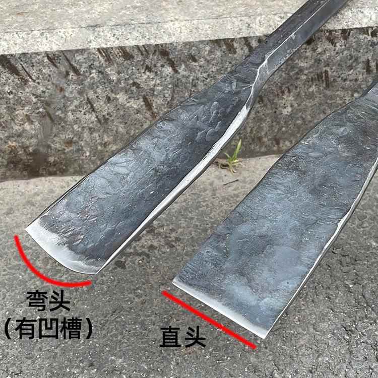 撬棍直锹长手镐头扁凿工锻打铲锹户外加力杆翘棒IKZ挖铁洞坑挖土