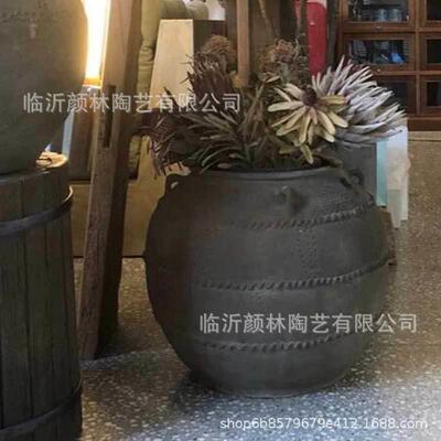 翁SCK缸陶缸装土饰个性陶器陶复古花器仿古花土瓦缸艺术盆花盆陶
