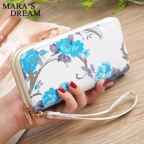 ags Wild Double Zipper Clutch Bag Multi-card Women Bag Purse