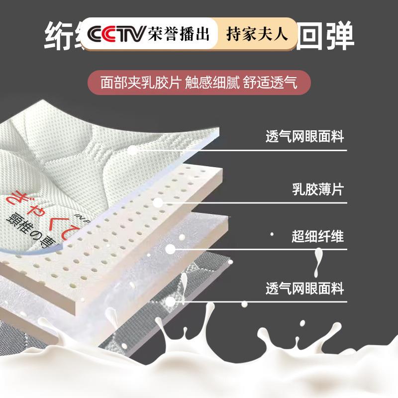 泰国乳胶枕头一对装家用分区枕单人宿舍学生护颈椎枕芯助睡眠