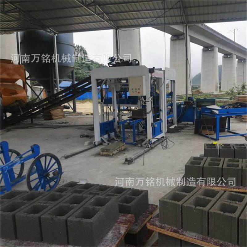 全自动水泥免烧砖机建筑垃圾水泥砖机高强度半透底方孔空心砖机