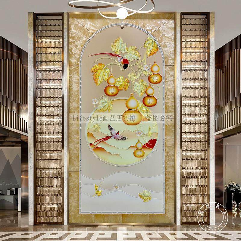 珐琅彩画入户玄关走廊过道装饰画餐厅客厅挂画卧室现代简约壁画,家居饰品,现代装饰画,淘宝优惠券,粉丝福利购,淘宝优惠卷