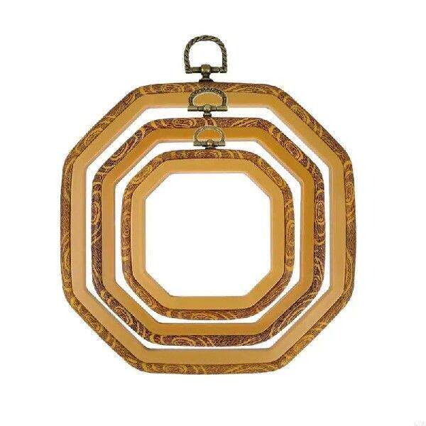 J2HB Imitated Embroidery Hoop Octagonal Embroidery Hoop - 实物图