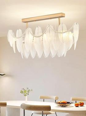 羽毛客厅灯卧轻奢欧式吊202515室5新款客厅餐厅灯组灯合法式灯套