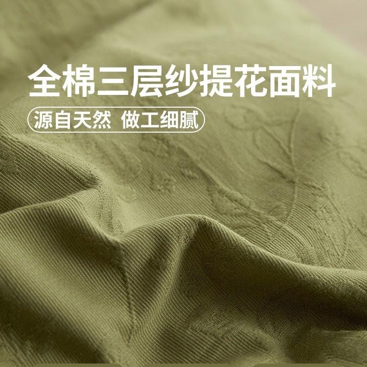 2025新款轻奢全棉双层纱床上用品四件套高档秋冬纯棉提花被套床单