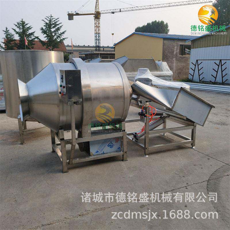 五香锅巴拌料机 变频调速薯片拌作料设备 滚筒式萝卜干调味裹料机