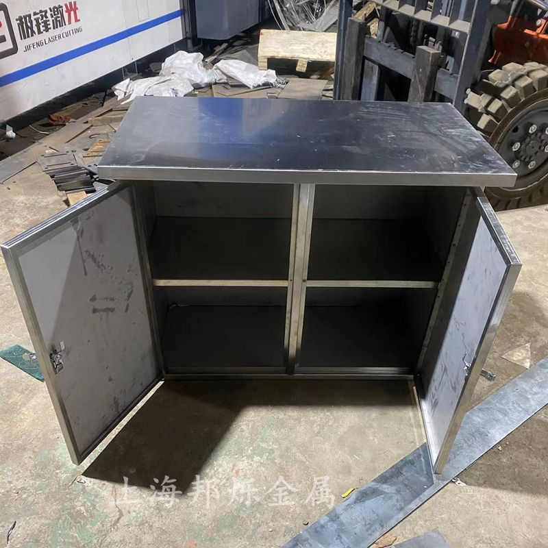 不锈钢橱柜 304双开门焊接柜体 上海金属不锈钢操作台置物架,收纳整理,收纳柜,淘宝优惠券,粉丝福利购,淘宝优惠卷