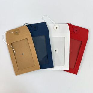 开窗信封透明4贴膜牛皮纸6文件袋恤衣服包装塑料片纸袋厂家