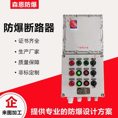 厂家防爆断路器箱BDZ-16A32A63电机开关水泵箱磁力启动器箱铝合金