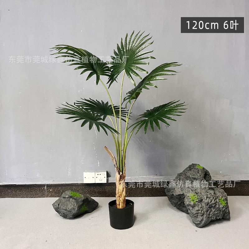大型仿真蒲葵树唐棕葵 人造扇葵树盆栽 室内假绿植扇形树装扮厂家