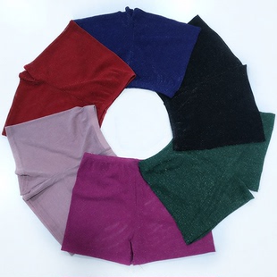 健美体操 三分高弹力氨纶短裤 儿童拉丁舞蹈服女童安全裤 平角打底裤