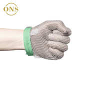 铁切割刺伤钢防 割不锈钢软环直供割手钢丝防套手套五指厂家防