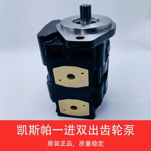 三一泵车车载泵拖泵双联齿轮泵进口凯斯帕单进双出小排量油泵